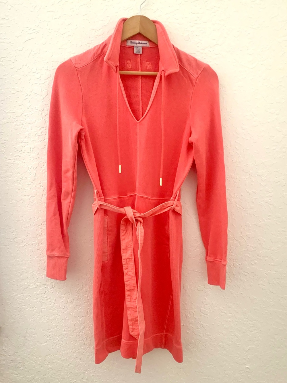 Tommy Bahama Sunray Cove Terry Cotton Minidress Pink CORAL